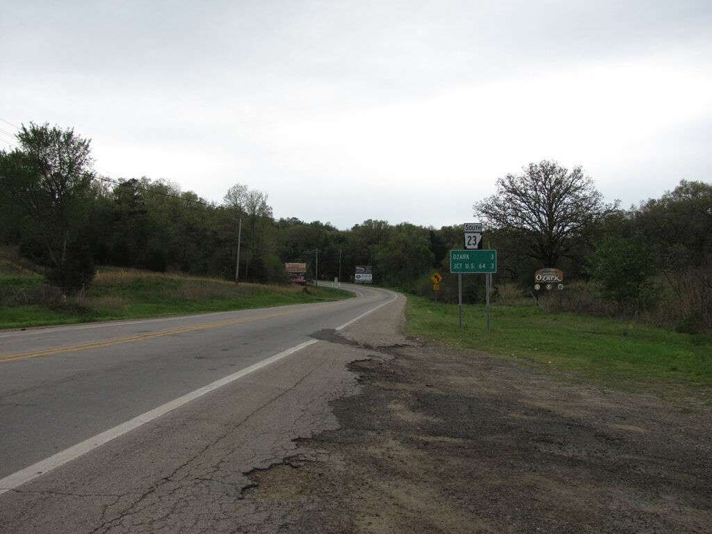 Southbound in Ozark, Arkansas.