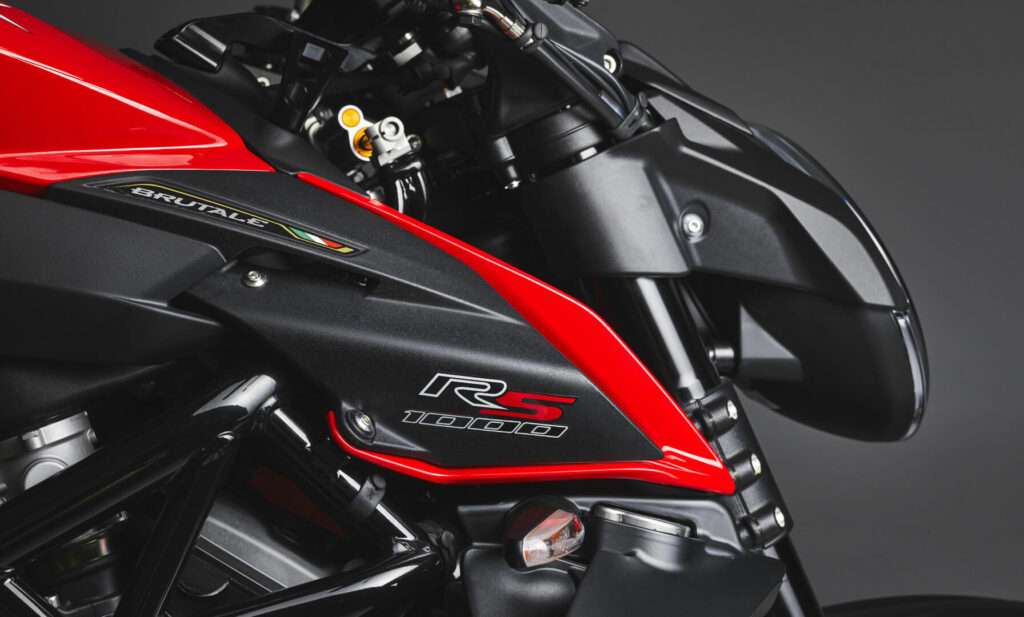 Close-up of the MV Agusta Brutale 2022 front